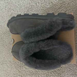 UGG coquette slipper size 8 “grey” barley worn, with box